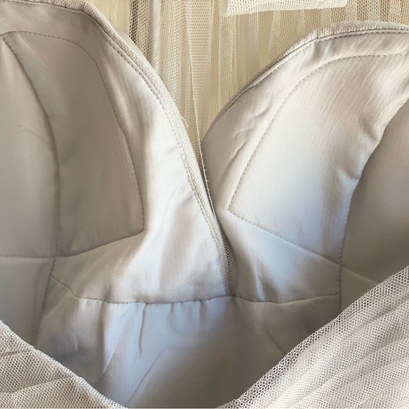 ⭐️NWT (Reposh) Nordstrom formal Pale Sage Halter Mesh Gown - Picture 14 of 14